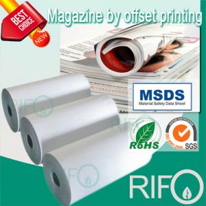 Rph-100 vitt BOPP-syntetiskt papper för offsettryckbara tidskriftsmaterial